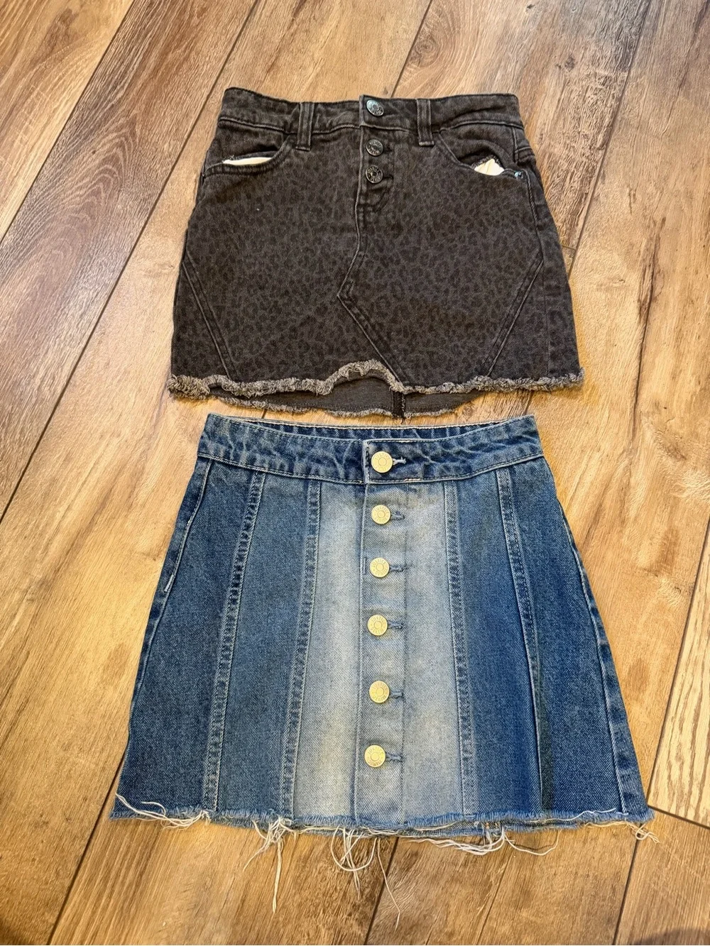 Justice Girls Denim Skirt Lot x 2 Size 8